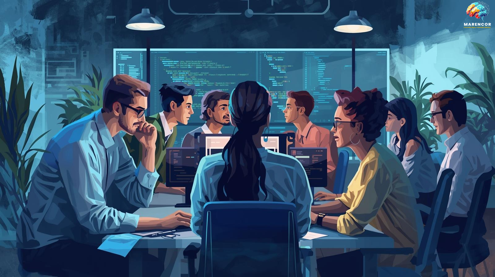 Diagram showing how future-ready software development services help businesses scale through cloud technology, automation, and secure architectur